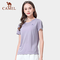 88VIP：CAMEL 骆驼 户外运动速干T恤男女款夏季透气跑步快干上衣圆领短袖T恤
