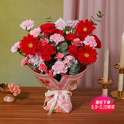 京東鮮花 康乃馨母親節鮮花花束禮物實用送媽媽婆婆長輩插花真花