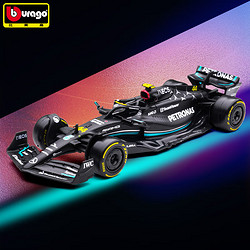 Burago 比美高 1/43奔馳W14漢密爾頓44號2023方程式f1賽車仿真合金車模玩具模型