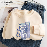 La Chapelle Sport 拉夏贝尔圆领卫衣女春秋百搭宽松上衣挺括休闲时尚显瘦学生长袖女