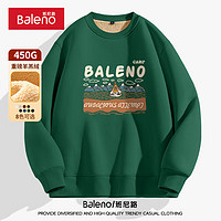 Baleno 班尼路 美式卫衣男加绒冬季运动厚款宽松男士外套运动休闲大码百搭情侣装