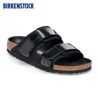 BIRKENSTOCK勃肯拖鞋外穿绒面软底凉拖Uji系列 黑色窄版1026570 35