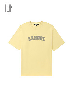 KANGOL it 男装宽松短袖T恤2024夏季简约日常款半袖23KL05MM YEX/黄色 S