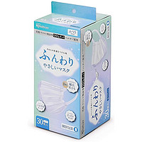 Iris爱丽丝 日本制 口罩透气性3层口罩 中国制三层口罩柔软舒适宽耳带30枚普通大小