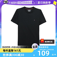 TOMMY HILFIGER 男士纯色百搭运动圆领短袖T恤 09T3139