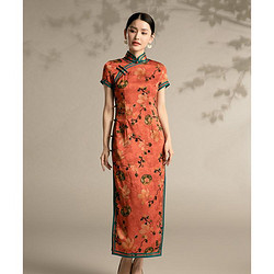 SIERLI.COLLECTION 斯尔丽 新中式旗袍改良年轻款高端气质素雅刺绣旗袍连衣裙