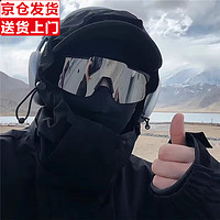 PUYUN 璞韵 骑行防护墨镜男款登山户外运动防风沙自行车山地车护目太阳眼镜女 黑框水银片