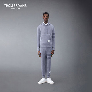 THOM BROWNE. THOM BROWNE[TB]男士秋冬经典四条纹羊毛连帽套头衫卫衣 浅灰色 3