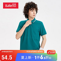 Baleno 班尼路 夏季polo衫男休闲简约翻领短袖上衣  6G3薄荷绿 L