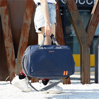 威纳登手提旅行包男士大容量行李包袋休闲运动包商务出差旅游包 深蓝色