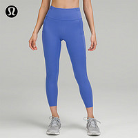 lululemon 丨Fast and Free 女士运动高腰紧身裤24"*反光 LW5BLBA 野青树 XL