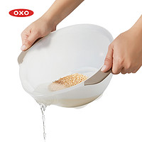 OXO 奥秀淘米篮塑料洗米筛子沥水器漏盆家用小孔厨房工具创意神器