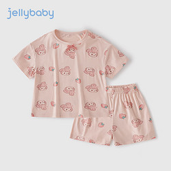 JELLYBABY 小女孩短袖套装 粉色 130cm