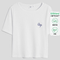 Gap 盖璞 女装夏季LOGO轻薄短袖T恤659475休闲上衣