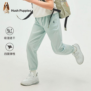 暇步士（Hush Puppies）童装儿童男女童2024夏季轻薄多彩速干裤弹力吸湿清爽舒适薄裤 青黛绿 170cm