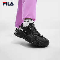 FILA 斐乐 官方女鞋FLUID 5复古运动鞋2024夏新款猫爪鞋户外休闲鞋 黑-BK 38