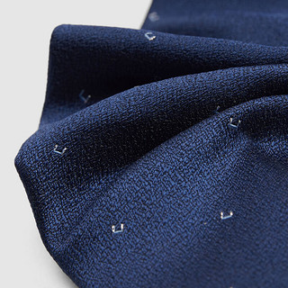 海一家2024年夏季时尚简约商务休闲男士箭头型领带 藏青花纹20 145CM×6.5CM