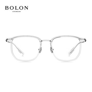暴龙（BOLON）眼镜近视光学镜眼镜框可配度数 BT6000B90框+优可视变色1.60 B90-银色|透明色