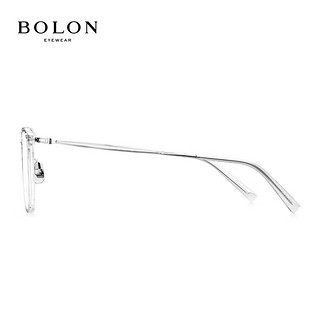 暴龙（BOLON）眼镜近视光学镜眼镜框可配度数 BT6000B90框+优可视变色1.60 B90-银色|透明色