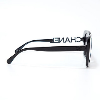 香奈儿（Chanel）太阳镜女士大框墨镜明星同款字母镶钻板材眼镜 CH5422B 黑色镜框黑色镜腿+偏光片欧版