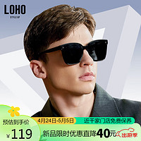 眼镜生活（LOHO）太阳镜男女同款时尚墨镜偏光眼镜开车驾驶镜 LH025609 钢琴黑