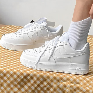 NIKE 耐克 女鞋 夏季新款时尚运动鞋AF1空军一号防滑舒适小白鞋板鞋休闲鞋子 DH2920-111纯白(GS) 35.5