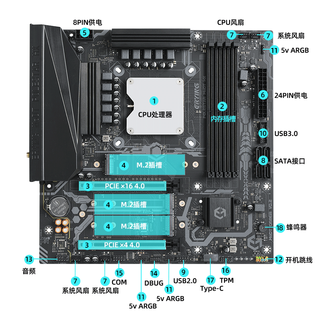  ERYING/尔英 高性能 电脑主板套装+DDR5内存条