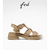 FED 罗马凉鞋夏季新款女鞋复古编织粗跟厚底凉鞋女款R0603-ZCA292