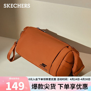 SKECHERS 斯凯奇 吐司包防泼水运动斜挎包P223U029 砖红色/040U