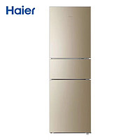 百亿补贴：Haier 海尔 216升三开门复古出租屋通用正品直冷三门薄款中门软冷冻冰箱