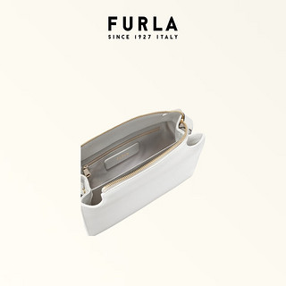 芙拉（FURLA）NUVOLA牛皮小号斜挎小方包 棉花糖白