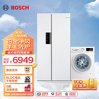 BOSCH 博世 502升双开门家用冰箱+10公斤大容量洗衣机冰洗套装K1EA50209C+WGA152000W附件仅展示