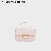 CHARLES & KEITH CHARLES&KEITH;三色菱格礼盒爱心扣小方包包女包送女友CK17-50671661 粉红色Pink S