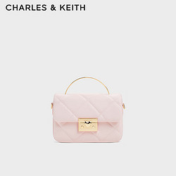 CHARLES & KEITH CHARLES&KEITH三色菱格礼盒爱心扣小方包包女包送女友CK17-50671661 粉红色Pink S