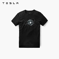 特斯拉（Tesla） 男装 OMFG 短袖T恤 黑色 S码