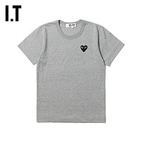 I.T IT CDG PLAY COMME des GARÇONS川久保玲女装短袖T恤黑色爱心刺绣