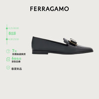 菲拉格慕(Ferragamo)女士黑色Vara铭牌乐福鞋 0768944_1D _ 55/36