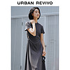 UR 新款女装复古设计感小众褶皱镂空宝藏连衣裙UWG732154
