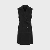 ZARA 女士翻领无袖中长款马夹 08073524800