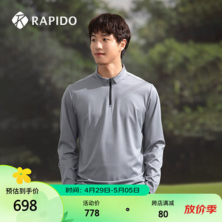 Rapido 雳霹道 2024年春季男士GOLF高尔夫运动休闲POLO衫CN4141Z08 灰色 175/92A