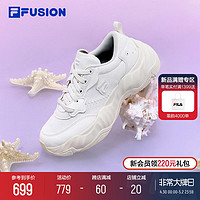 FILA 斐乐 FUSION斐乐潮牌女鞋海星2代厚底帆布鞋2024夏季新款运动鞋女