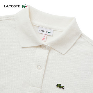 LACOSTE法国鳄鱼童装24年百褶设计短袖Polo衫PJ7322 2CQ/白色 12A /150