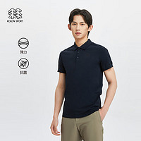 KOLON SPORT 可隆男子针织短袖T恤POLO衫抗菌弹力 藏蓝NV 180/XL