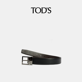 TOD'S2024春夏男士TIMELESS双面皮革腰带3cm 棕/黑色 95cm