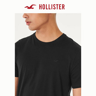 HOLLISTER24春夏美式修身圆领短袖T恤男女装348888-1 黑色 M (180/100A)