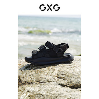 GXG凉鞋男夏季外穿沙滩鞋防滑耐磨运动开车凉拖鞋运动沙滩 黑色 40