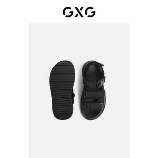 GXG凉鞋男夏季外穿沙滩鞋防滑耐磨运动开车凉拖鞋运动沙滩 黑色 40