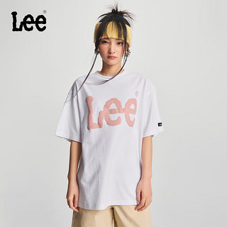 Lee24春夏舒适圆领Logo男女同款短袖T恤LUT0077333RX 白色（尺码偏大，拍小一码） S