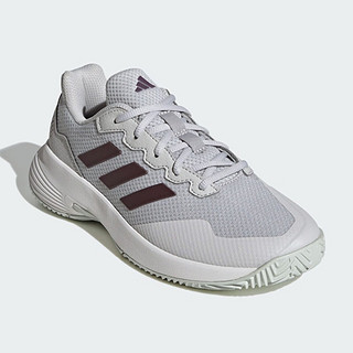 adidas 阿迪达斯 网球鞋女款澳温网比赛运动羽毛球鞋IE0841 浅灰 39