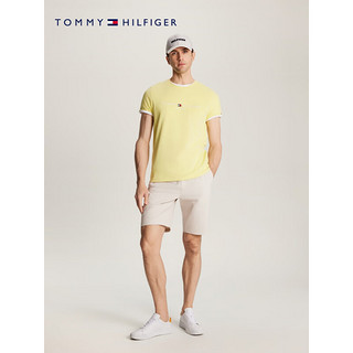 TOMMY HILFIGER 24春季男装府绸抽绳腰合身版休闲运动短裤MW0MW36036 米白色AEV 40